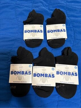 Bombas Black Men's No-Show Athletic Socks - 5 Pack